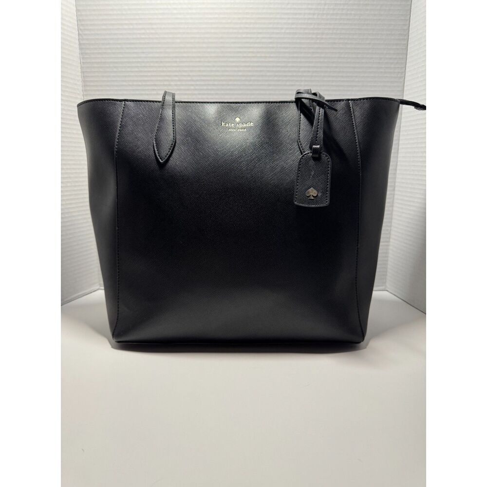 Kate Spade Black Saffiano Leather Dana Large Laptop Work Shoulder Tote Bag